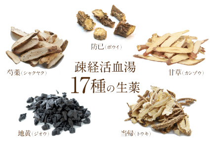  疎経活血湯（そけいかっけつとう）の素材